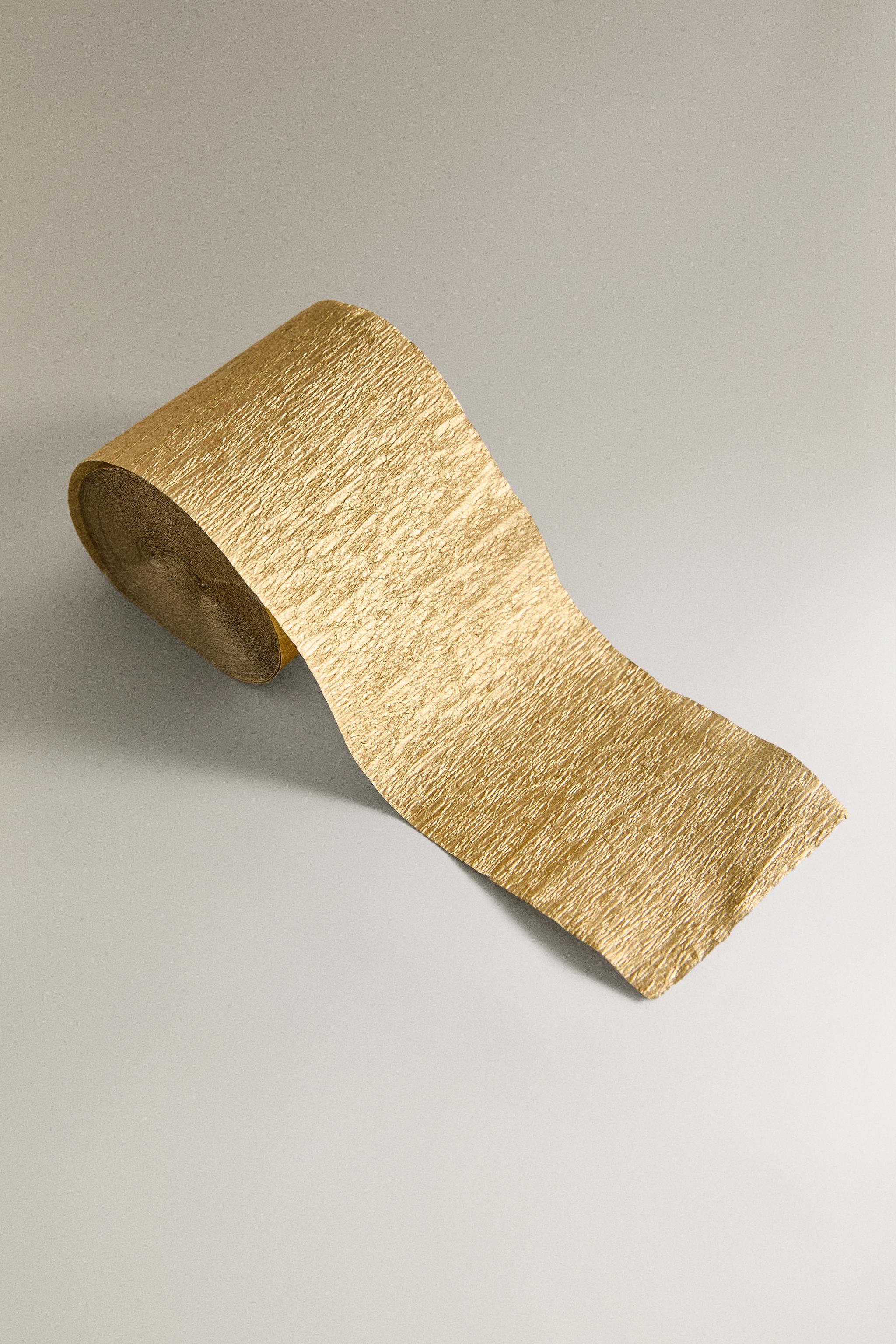 GOLD CREPE CHRISTMAS RIBBON